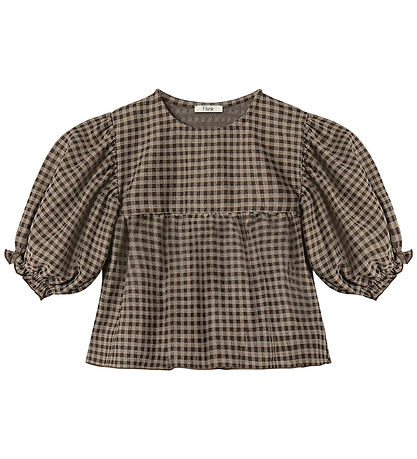Fliink Blouse - Ella - Sandshell/Coffee Bean