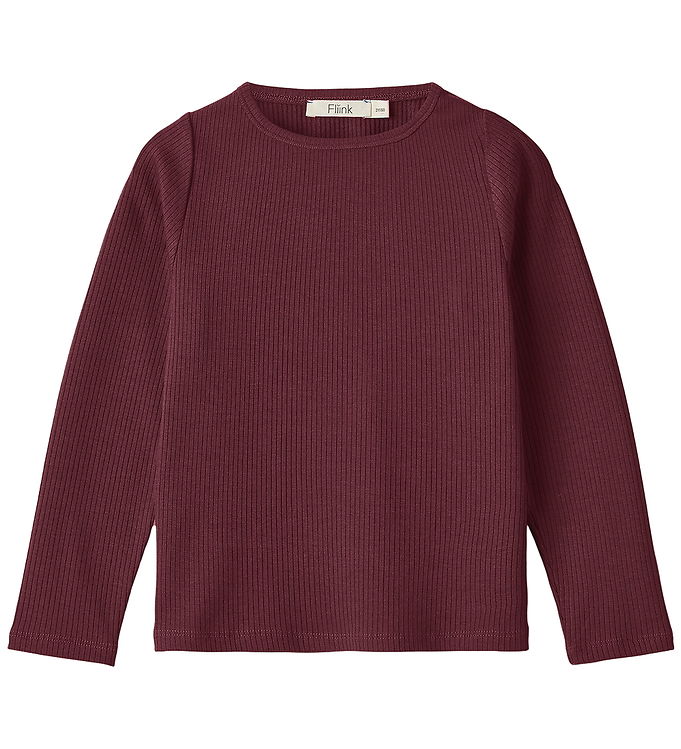 Fliink Bluse - Kenna - Rib - Burgendy