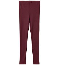 Fliink Leggings - Kenna - Rib - Burgundy