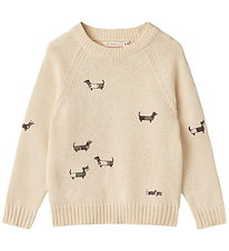Fliink Blouse - Knitted - Mahdi Dog - Sandshell