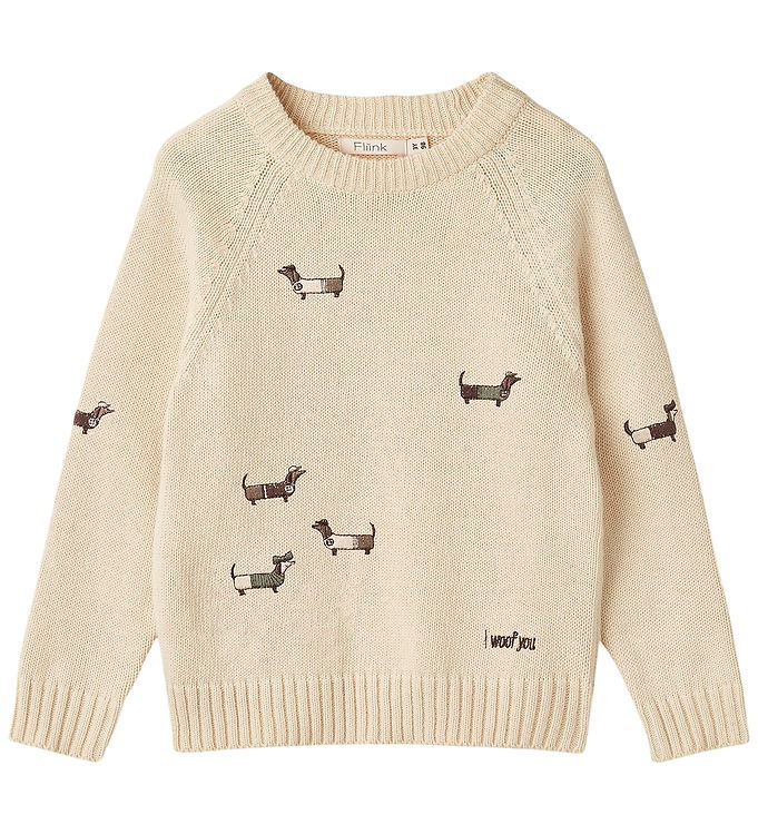 Fliink Bluse - Strik - Mahdi Dog - Sandshell