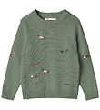 Fliink Blouse Knitted - Mahdi Dog - Hedge Green