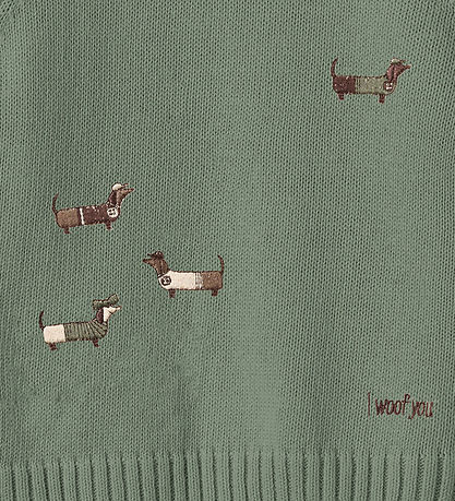 Fliink Bluse - Strik - Mahdi Dog - Hedge Green