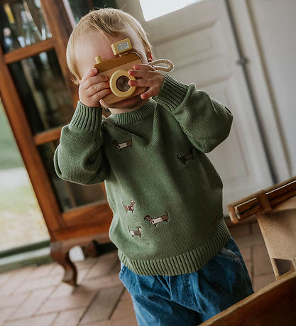 Fliink Bluse - Strik - Mahdi Dog - Hedge Green