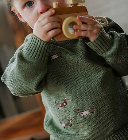 Fliink Bluse - Strik - Mahdi Dog - Hedge Green