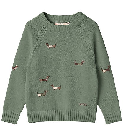 Fliink Bluse - Strik - Mahdi Dog - Hedge Green