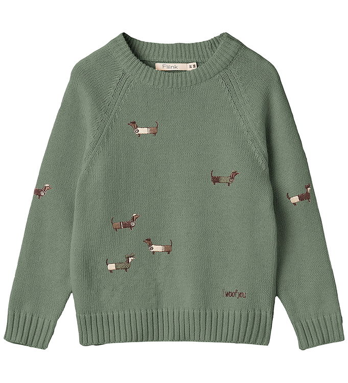 Fliink Bluse - Strik - Mahdi Dog - Hedge Green