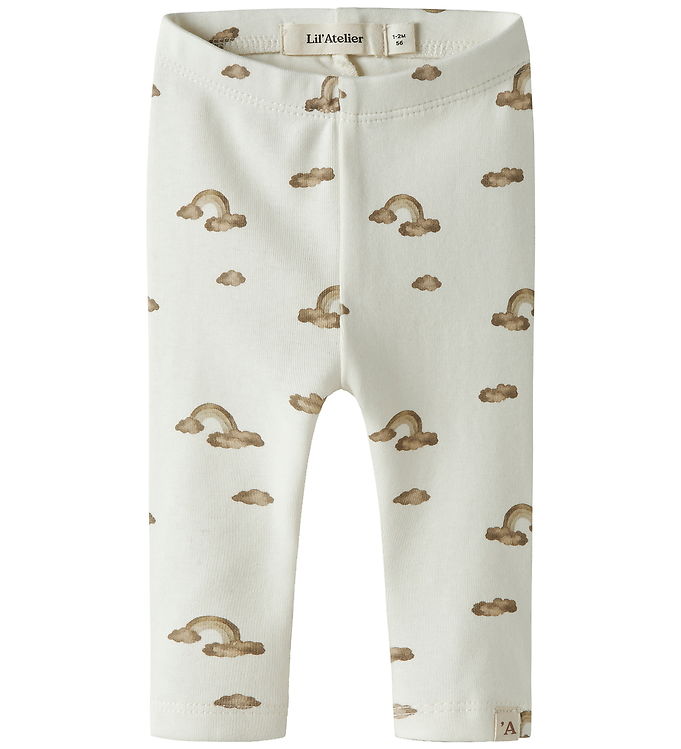 Lil' Atelier Leggings - Noos - NbnLayo - Coconut Milk/Rainbow