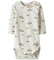 Lil' Atelier Bodysuit l/s - Noos - NbnLayo - Coconut Milk/Rainbo