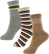 Name It Strømper - NkmTinus - 3-pak - Coconut/Pumice Stone/Grey 