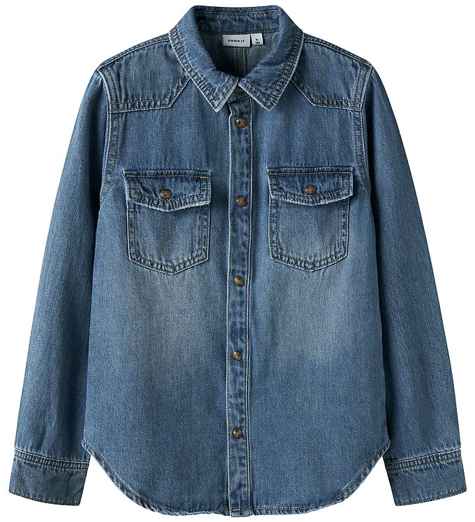Name It Skjorte - Denim - NkmKim - Medium Blue Denim