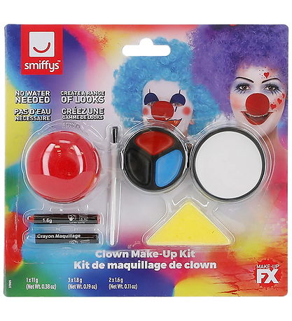 Smiffys Ansigtsmaling - Clown Kit