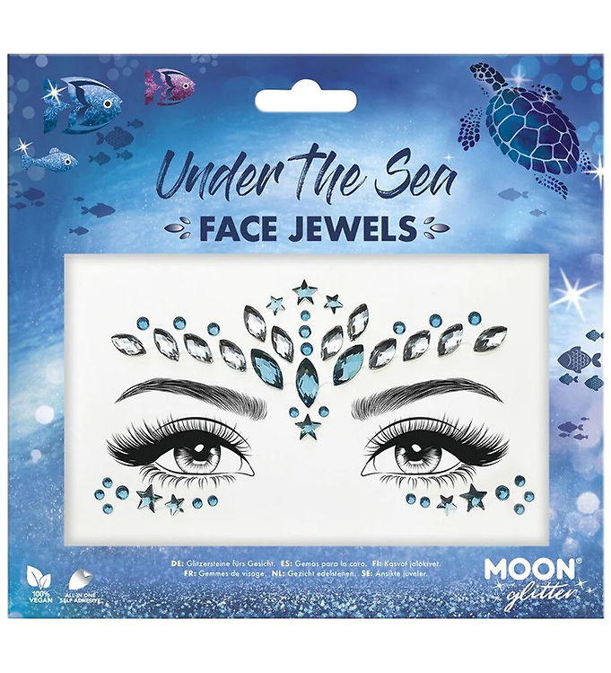 Smiffys Ansigtsdekoration - Moon Glitter Face Jewels