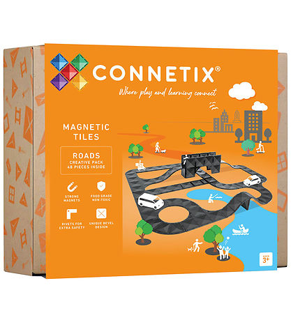 Connetix Magnetsæt - 48 Dele - Creative Roads Pack