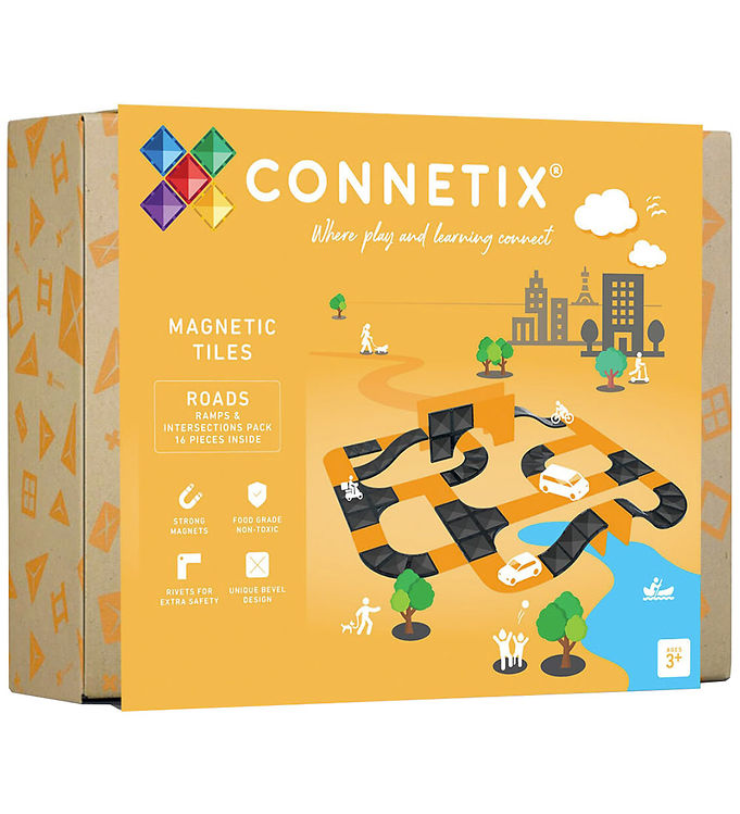 Connetix Magnetsæt - 16 Dele - Ramps & Intersections Pack