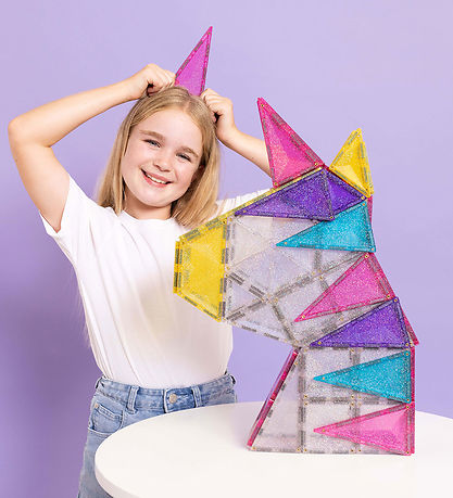 Connetix Magnetsæt - 56 Dele - Glitter Unicorn Pack