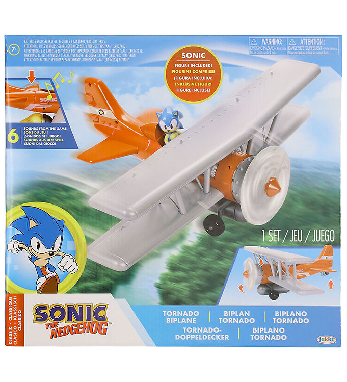 Sonic Flyvemaskine m. Lyd - Tornado Biplane