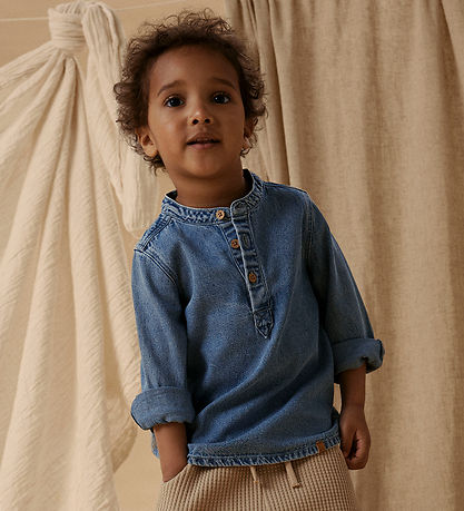 Lil' Atelier Bluse - NmmTaya - Medium Blue Denim