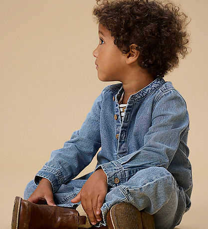 Lil' Atelier Bluse - NmmTaya - Medium Blue Denim