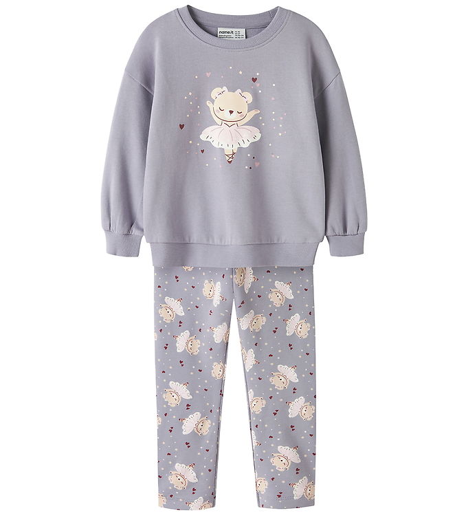 Name It Sweatsæt - NmfValona - Lavender Gray