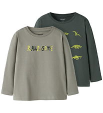 Name It Bluser - 2-pak - NmmVux - Shadow/ Urban Chic