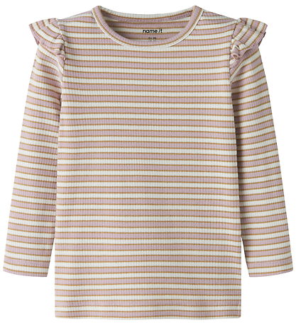 Name It Bluse - NmfTaias - Dawn Pink/ Cloud Dancer