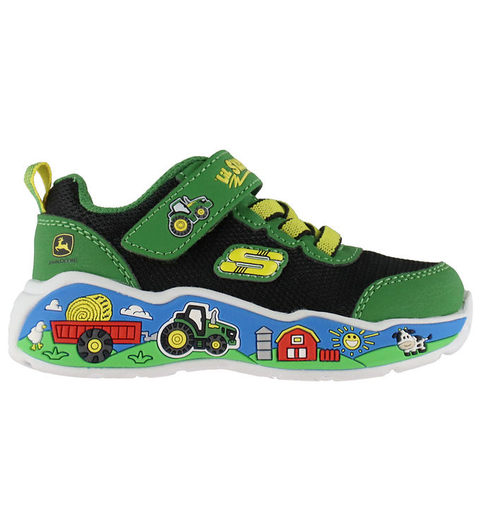 Skechers Sko - Play Scene Barn-Squad - Grøn/Sort