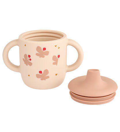 Liewood Kop m. Tud - Neil Sippy Cup - Silikone - Butterfly/ Appl