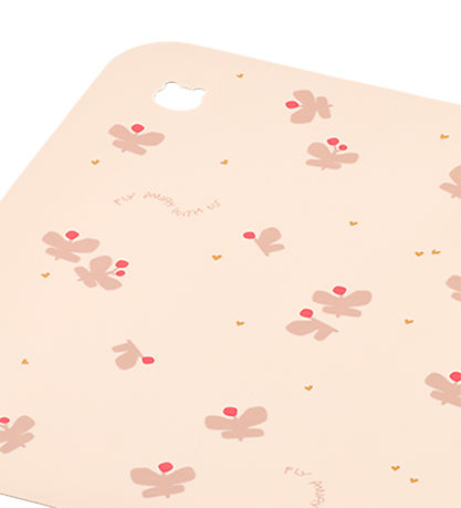 Liewood dækserviet - Silikone - Jude - Butterfly/ Apple Blossom