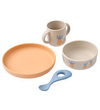 Liewood Spisesæt - Silikone - Vivi - 4 dele - Pineapple/ Sandy
