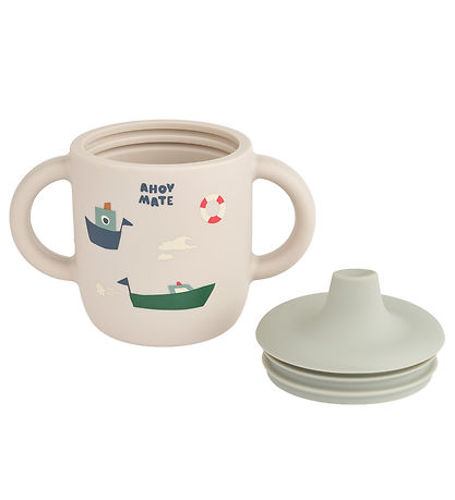 Liewood Kopp m. tut - Neil Sippy Cup - Silikon - Seiling/Sandy