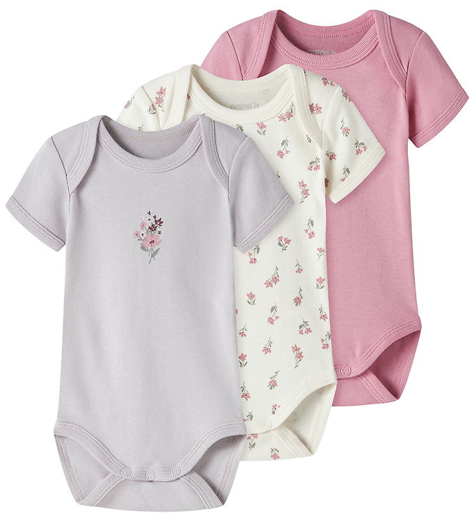 Name It Body k/æ - 3-pak - Noos - NbfBody - Jet Stream/w/ Lilac