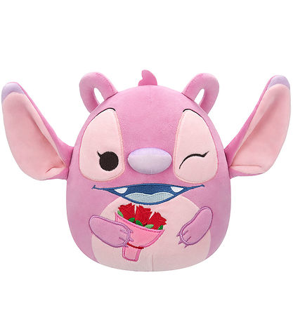 Squishmallows Bamse - 20 cm - Disney Angel m. Bouquet