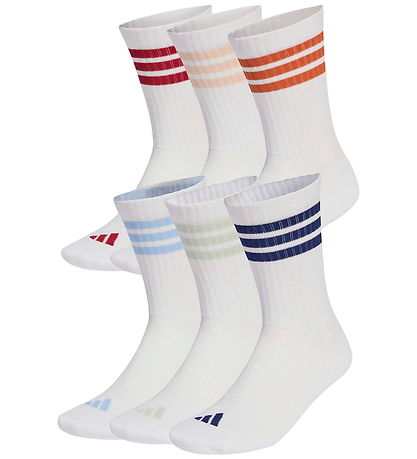 adidas Performance Strømper - 6-pak - 3S ESS C CRW 6P - WHITE/AC