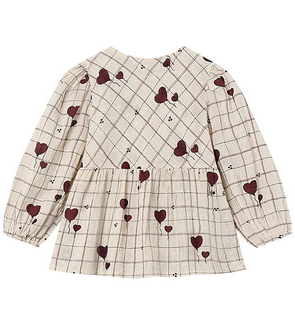 Fliink Bluse - Ilove - Sandshell Heart AOP