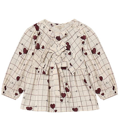 Fliink Bluse - Ilove - Sandshell Heart AOP