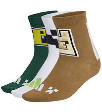 adidas Performance Strømper - 3-pak - Minecraft - Carbon/Brndes/