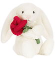 Jellycat Bamse - 31x12 cm - Cream Bunny with Rose
