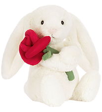 Jellycat Bamse - 31x12 cm - Cream Bunny with Rose