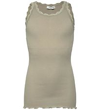 Rosemunde Top - Rib - Modal - Balta - Abbey Stone