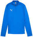 Puma Bluse - TeamGOAL Training 1/4 Zip - Electric Blue Lemonade