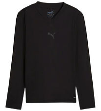 Puma Bluse - TeamGoal Baselayer Jr  - Sort