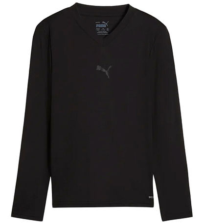 Puma Bluse - TeamGoal Baselayer Jr  - Sort