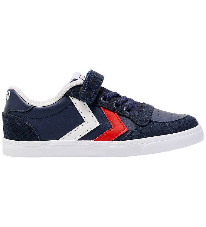 Hummel Sko - Slimmer Stadil Leather Low Jr - Peacoat