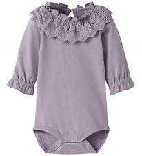 Name It Romper l/s - NbfTroja - Lavender Grijs
