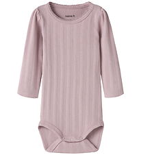 Name It Bodysuit l/s - NbfTurbine - Dawn Pink