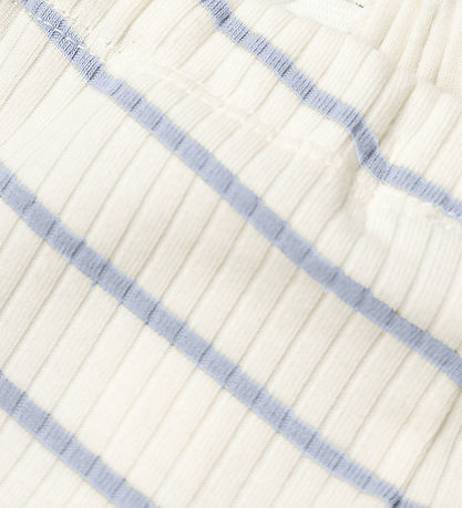 Lil' Atelier Bukser - Rib - NbmKail - Coconut Milk/Zen Blue