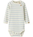 Lil' Atelier Body l/æ - Rib - NbmKail - Coconut Milk/Zen Blue