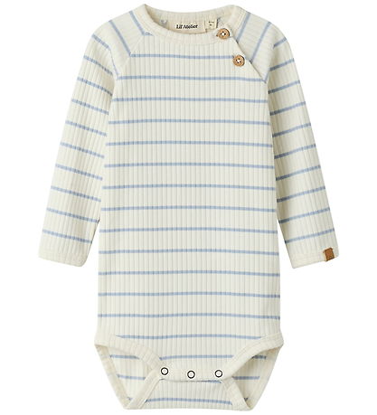 Lil' Atelier Body l/æ - Rib - NbmKail - Coconut Milk/Zen Blue