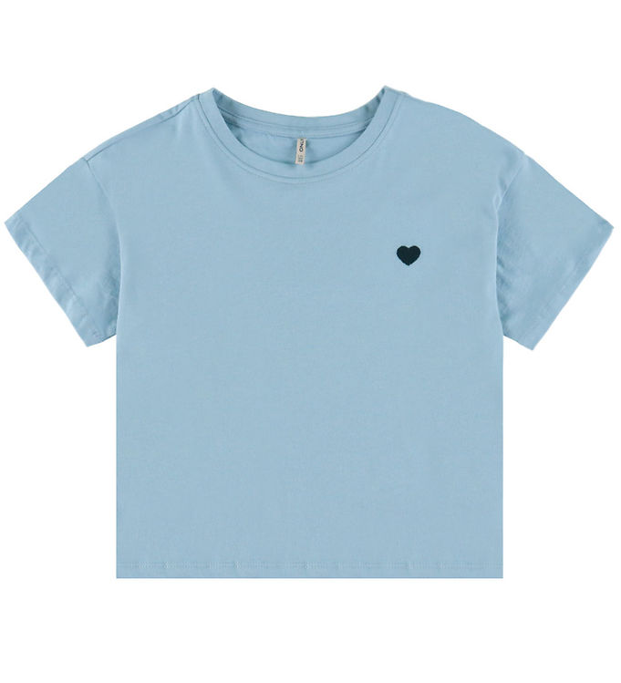 Kids Only T-Shirt - Cropped - Noos - KogMaiken - Soft Chambray/H